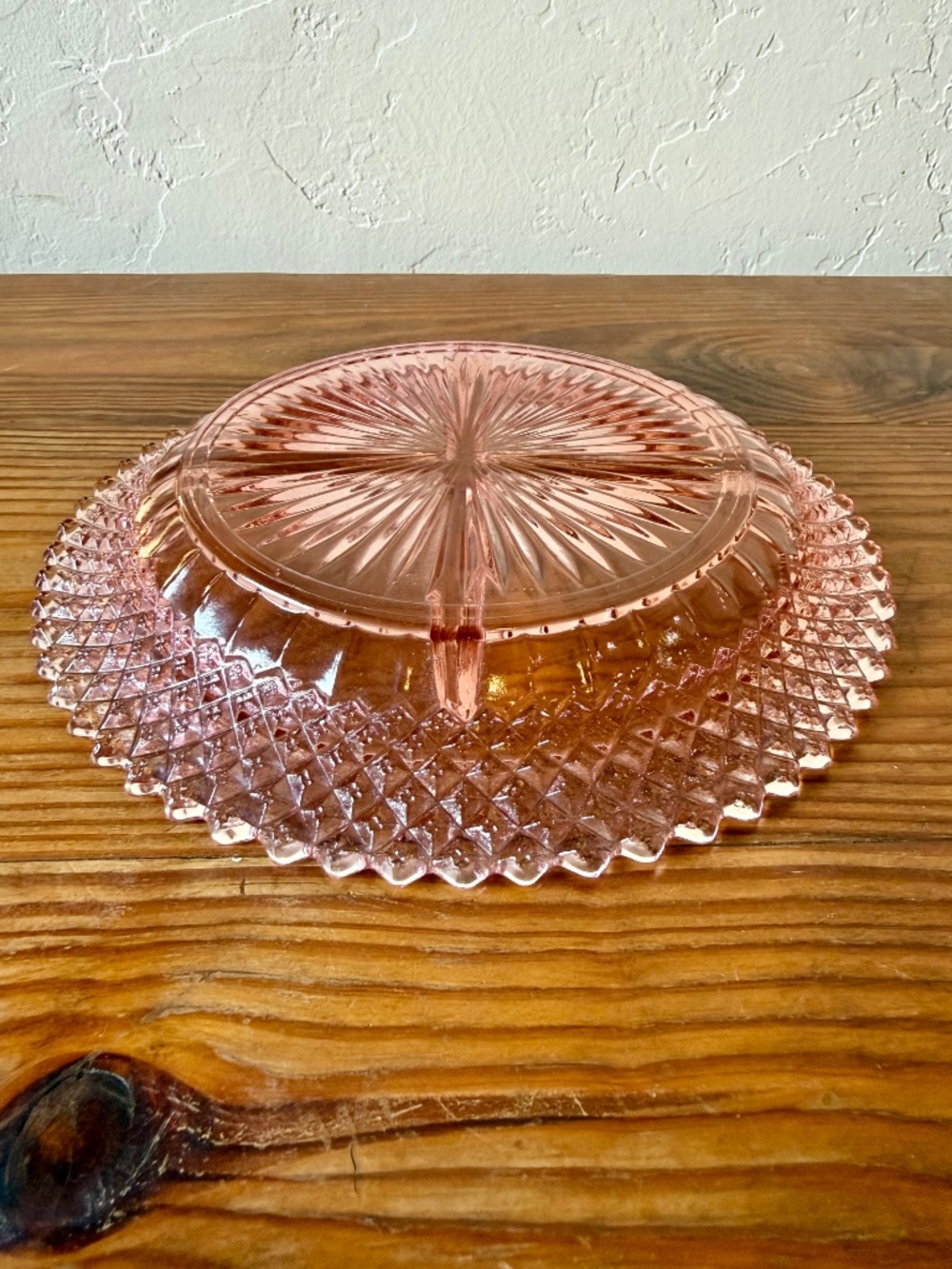 Anchor Hocking Miss America Pink Divided Relish Tray 8.75" - Picture 8 of 9